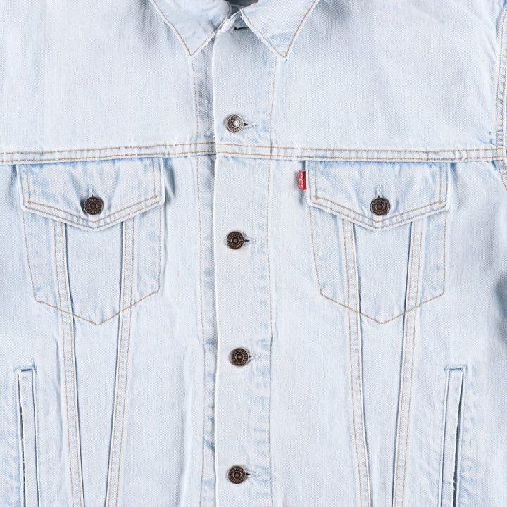 1990'S Levi's 70503 02 Euro Model Denim Jacket (G-Jean), Made in Spain, Men's XXL equivalent, Vintage. cotton Blue type light blue Vintage Second Hand