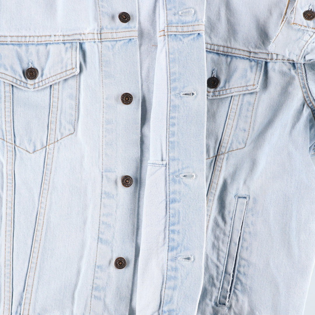 1990'S Levi's 70503 02 Euro Model Denim Jacket (G-Jean), Made in Spain, Men's XXL equivalent, Vintage. cotton Blue type light blue Vintage Second Hand