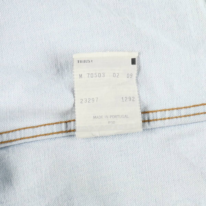 1990'S Levi's 70503-0209 Euro Model Denim Jacket (Men's Size M equivalent) Vintage cotton blue type Vintage Second Hand