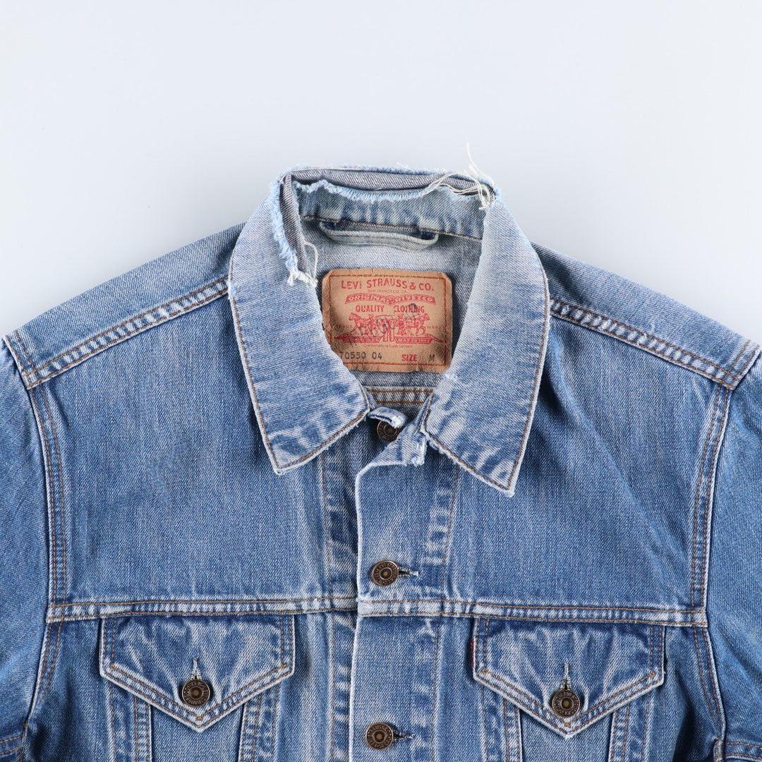 00'S Levi's 70550-0414 Euro Model Denim Jacket, G-Jean, Men's M cotton blue type Vintage Second Hand