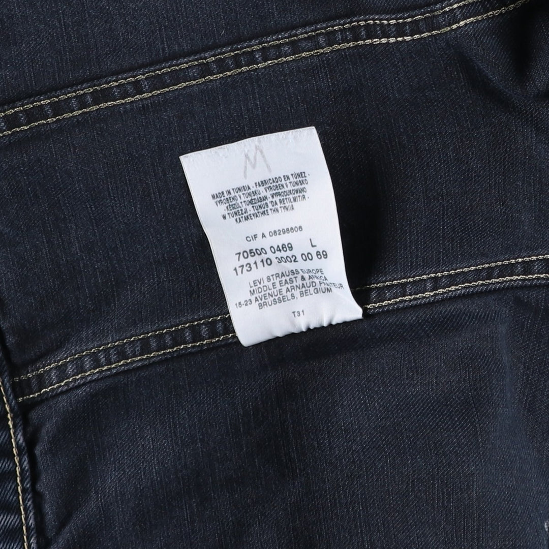 2000'S Levi's 70500-0469 Euro Model Denim Jacket (Men's Size L) cotton blue type Vintage Second Hand
