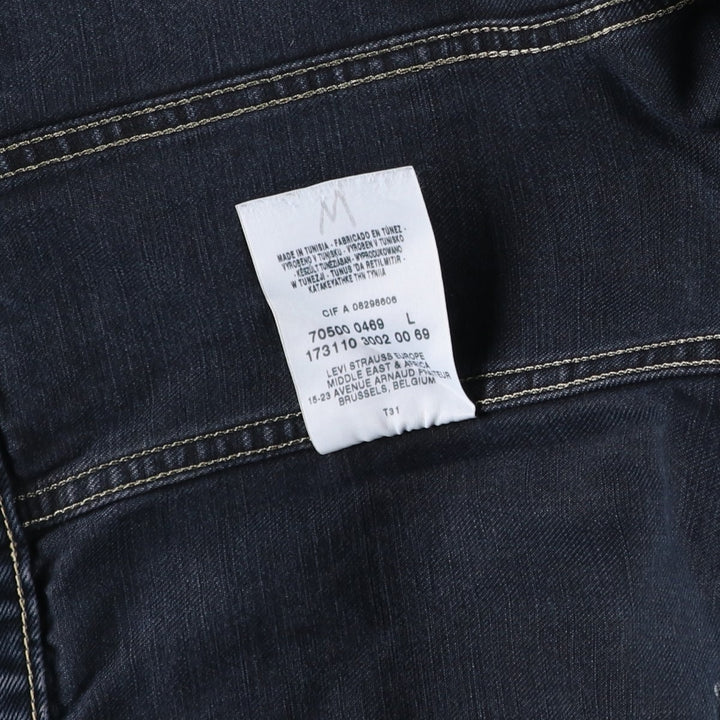 2000'S Levi's 70500-0469 Euro Model Denim Jacket (Men's Size L) cotton blue type Vintage Second Hand