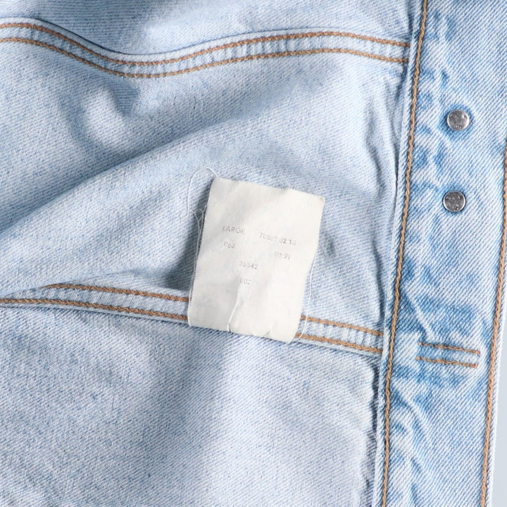 90'S Levi's 70503-0213 Denim Jacket, Men's Size L, Vintage cotton blue type Vintage Second Hand
