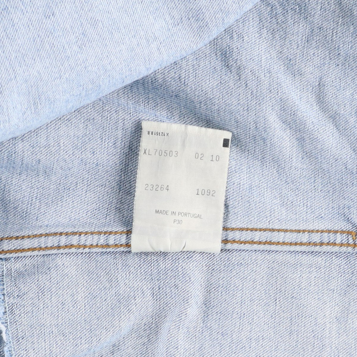 1990'S Levi's 70503-0210 Euro Model Denim Jacket (Men's XL equivalent) Vintage cotton blue type Vintage Second Hand
