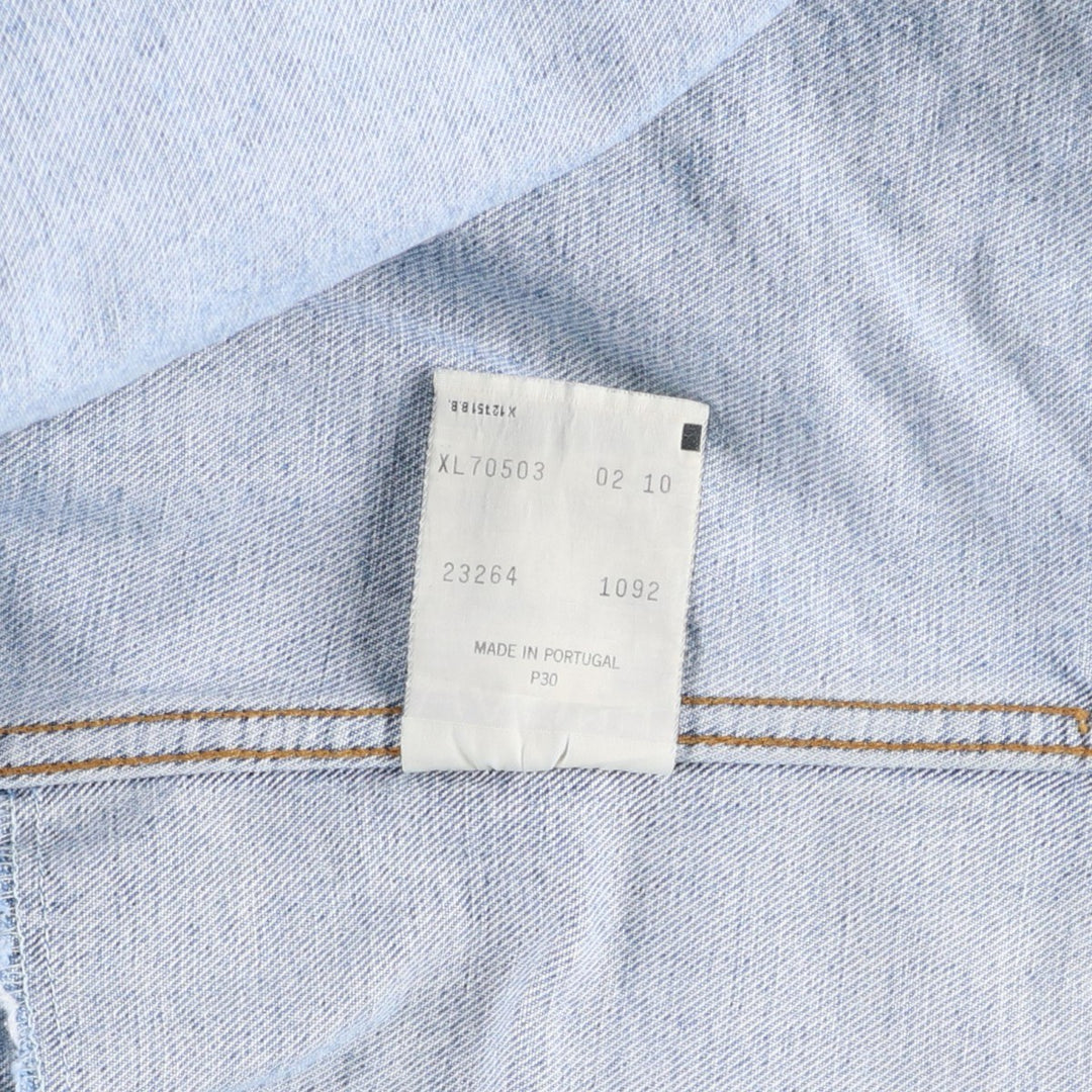 1990'S Levi's 70503-0210 Euro Model Denim Jacket (Men's XL equivalent) Vintage cotton blue type Vintage Second Hand