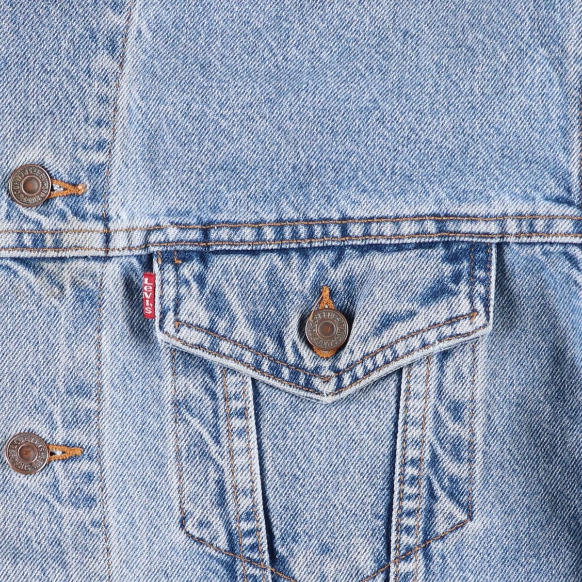 Levi's denim jacket, denim jacket, men's size L unclear blue type Vintage Second Hand
