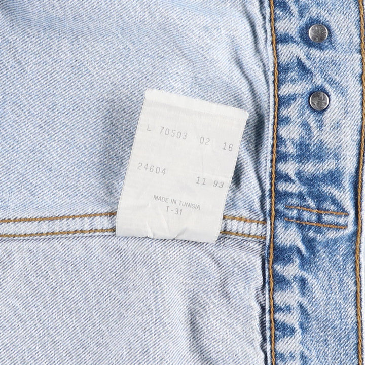 90'S Levi's 70503-0216 denim jacket, denim jacket, men's size L, vintage cotton blue type Vintage Second Hand