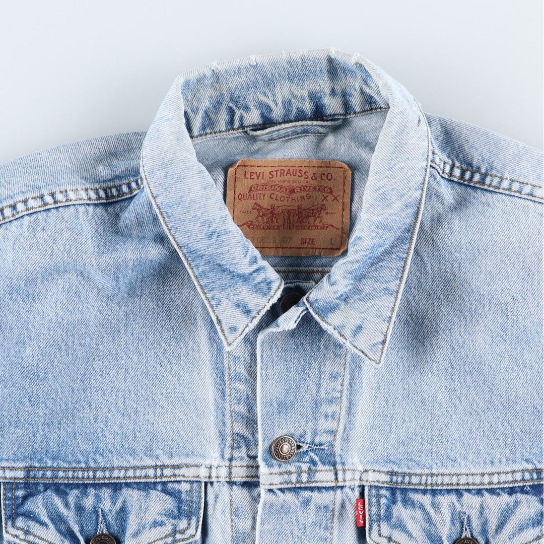 90'S Levi's 70503-0216 denim jacket, denim jacket, men's size L, vintage cotton blue type Vintage Second Hand
