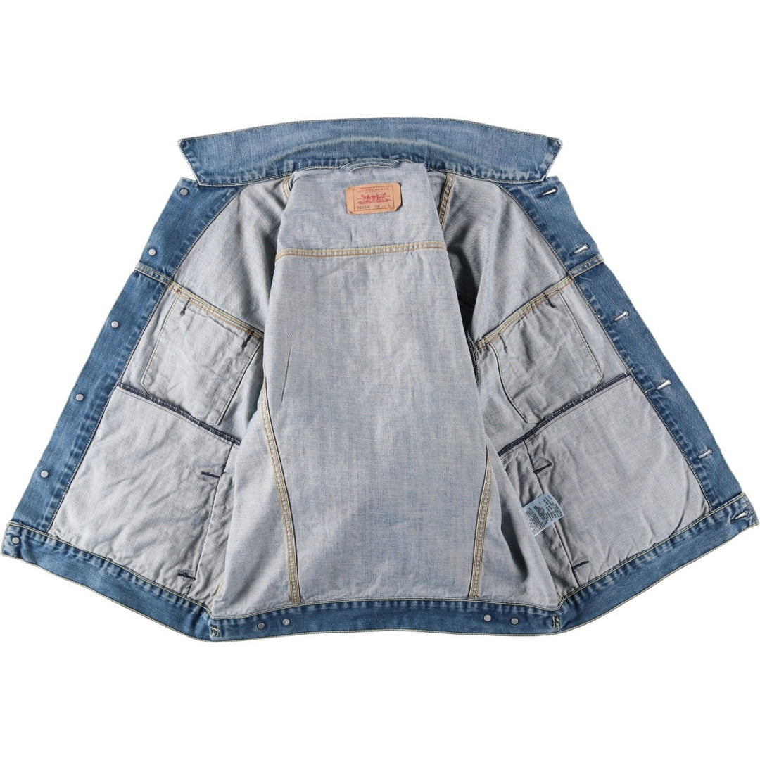 2000'S Levi's 70550-0439 Euro Model Denim Jacket, Men's Size L cotton blue type Vintage Second Hand