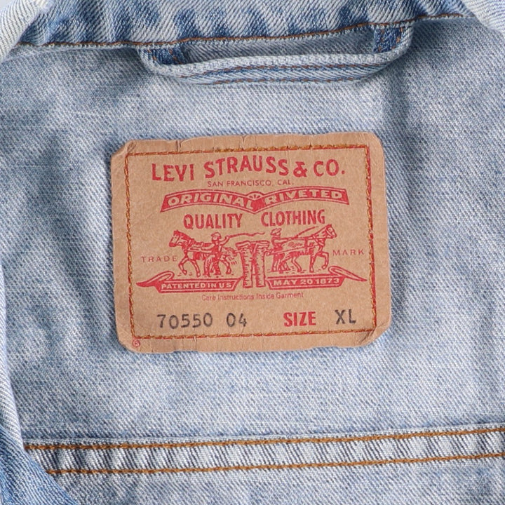 2000'S Levi's 70550-0476 Euro Model Denim Jacket (Men's XL equivalent) cotton blue type Vintage Second Hand