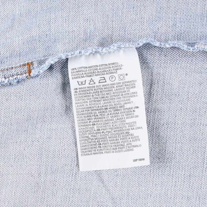 2000'S Levi's 70550-0476 Euro Model Denim Jacket (Men's XL equivalent) cotton blue type Vintage Second Hand