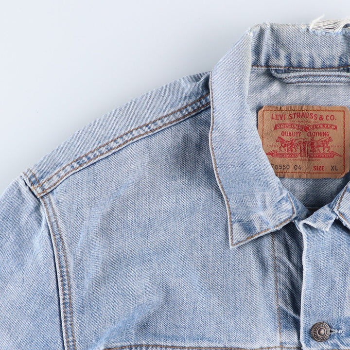 2000'S Levi's 70550-0476 Euro Model Denim Jacket (Men's XL equivalent) cotton blue type Vintage Second Hand