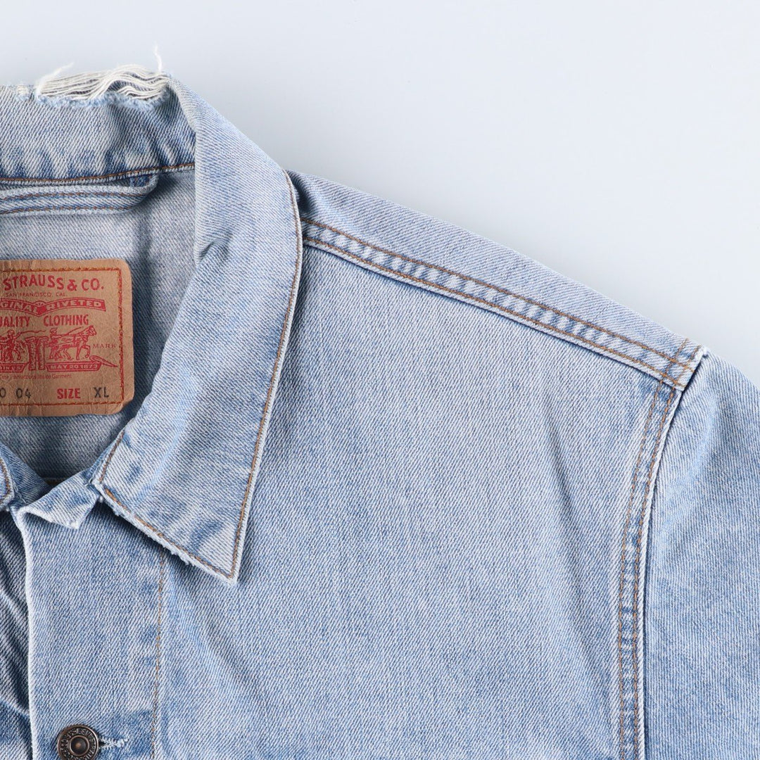 2000'S Levi's 70550-0476 Euro Model Denim Jacket (Men's XL equivalent) cotton blue type Vintage Second Hand