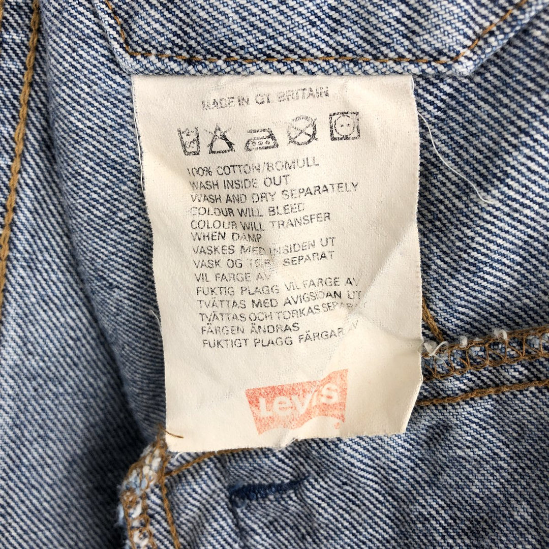 Levi's 70503-0214 Euro Model Denim Jacket, Made in England, Men's Size M (approx.), Vintage. cotton blue type Vintage Second Hand