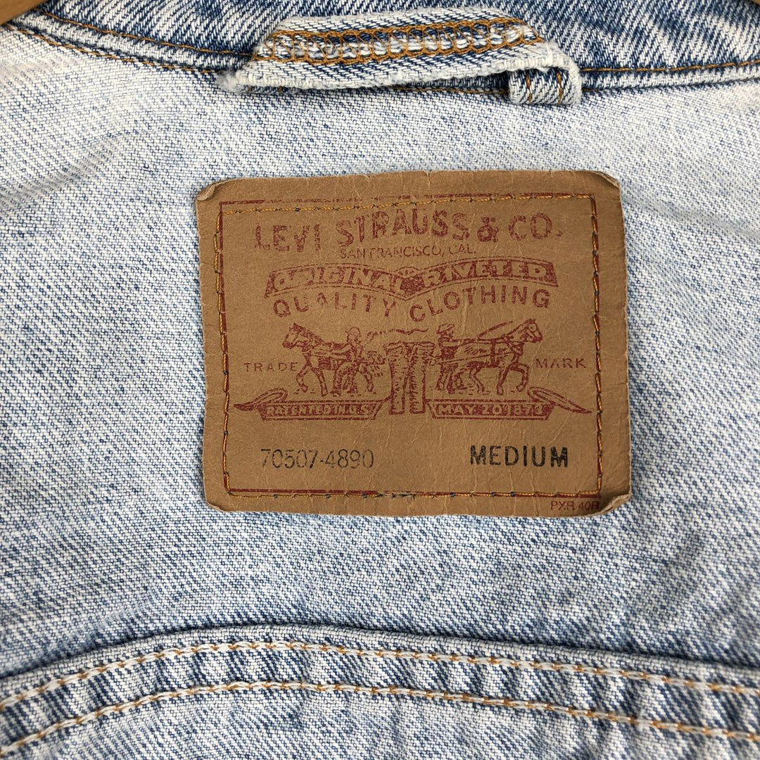 Levi's 70507-4890 denim jacket, denim jacket, men's size M unclear blue type Vintage Second Hand