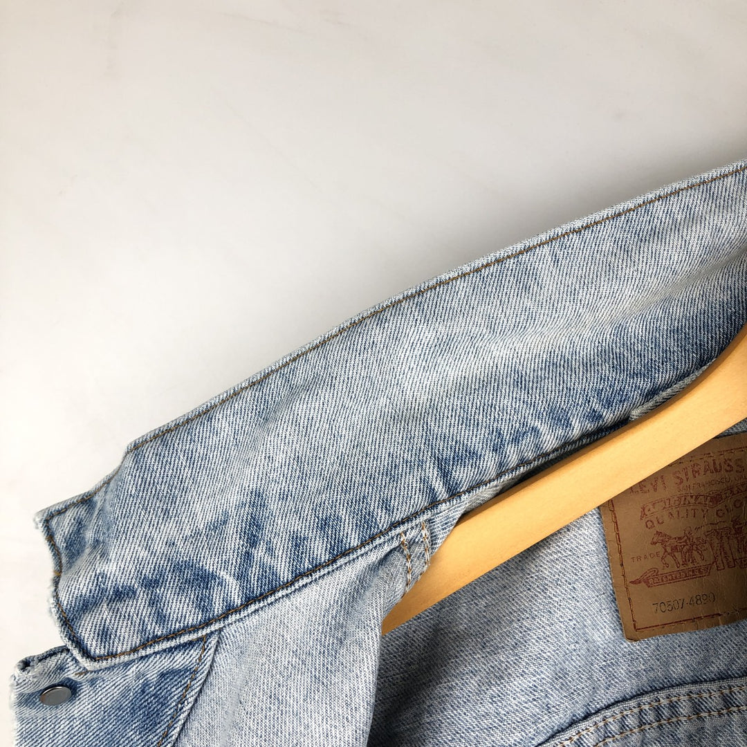 Levi's 70507-4890 denim jacket, denim jacket, men's size M unclear blue type Vintage Second Hand