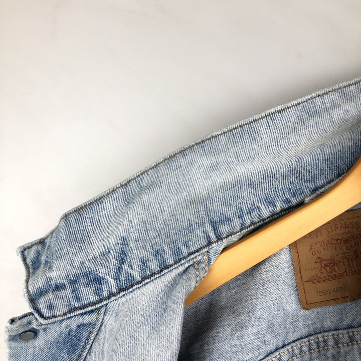 Levi's 70507-4890 denim jacket, denim jacket, men's size M unclear blue type Vintage Second Hand