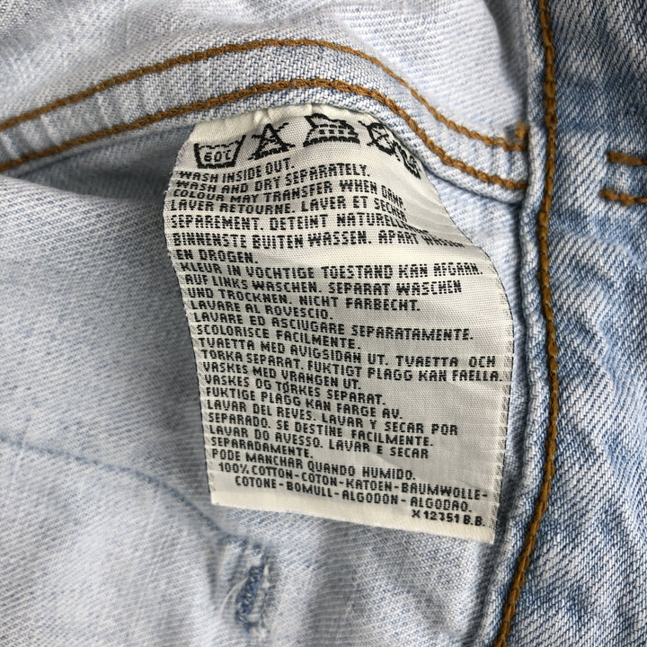1990'S Levi's 70503-0413 Euro Model Denim Jacket (G-Jean), Made in Italy, Men's Size M (Equivalent), Vintage cotton blue type Vintage Second Hand