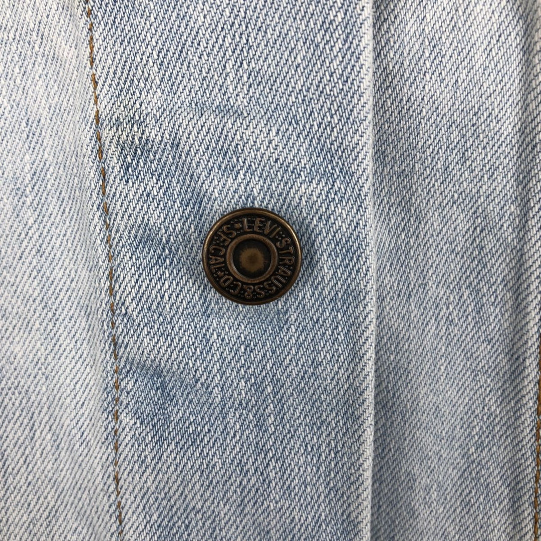1990'S Levi's 70503-0413 Euro Model Denim Jacket (G-Jean), Made in Italy, Men's Size M (Equivalent), Vintage cotton blue type Vintage Second Hand