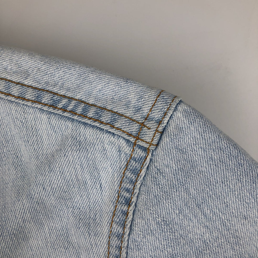 1990'S Levi's 70503-0413 Euro Model Denim Jacket (G-Jean), Made in Italy, Men's Size M (Equivalent), Vintage cotton blue type Vintage Second Hand