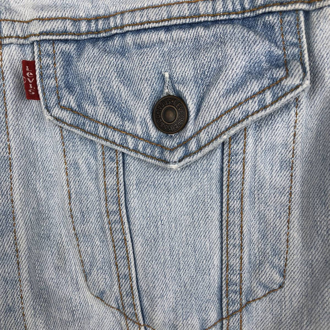 1990'S Levi's 70503-0413 Euro Model Denim Jacket (G-Jean), Made in Italy, Men's Size M (Equivalent), Vintage cotton blue type Vintage Second Hand