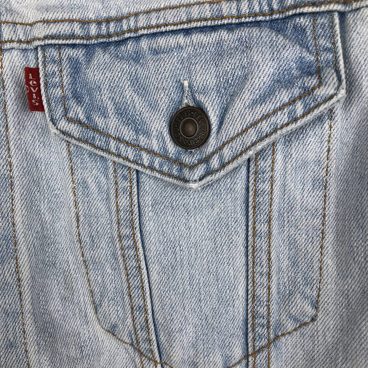 1990'S Levi's 70503-0413 Euro Model Denim Jacket (G-Jean), Made in Italy, Men's Size M (Equivalent), Vintage cotton blue type Vintage Second Hand