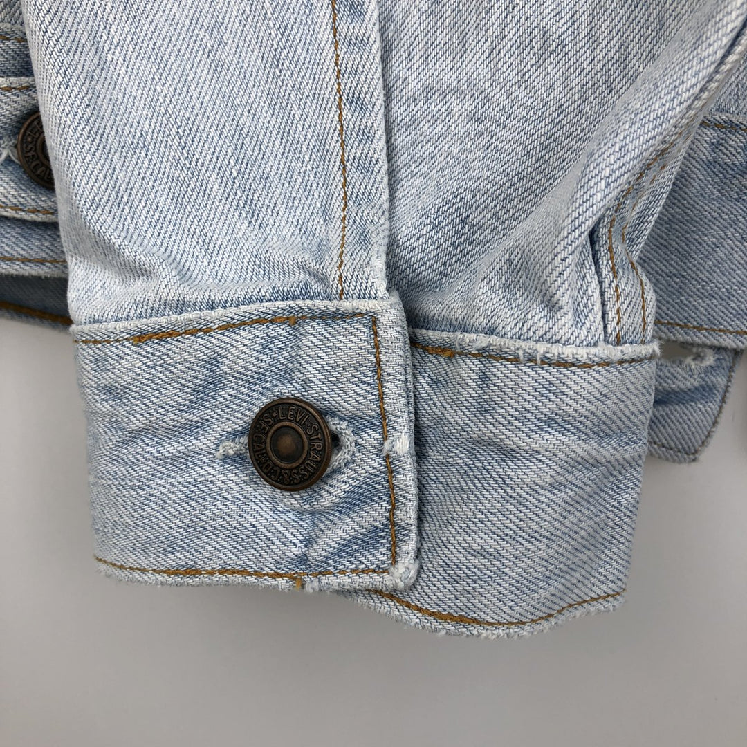1990'S Levi's 70503-0413 Euro Model Denim Jacket (G-Jean), Made in Italy, Men's Size M (Equivalent), Vintage cotton blue type Vintage Second Hand