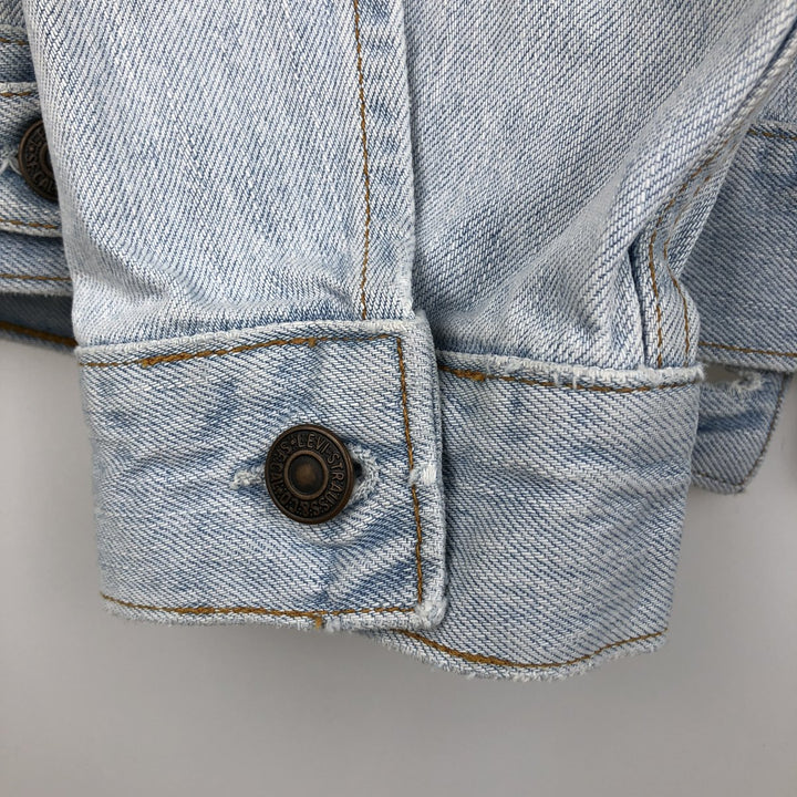 1990'S Levi's 70503-0413 Euro Model Denim Jacket (G-Jean), Made in Italy, Men's Size M (Equivalent), Vintage cotton blue type Vintage Second Hand
