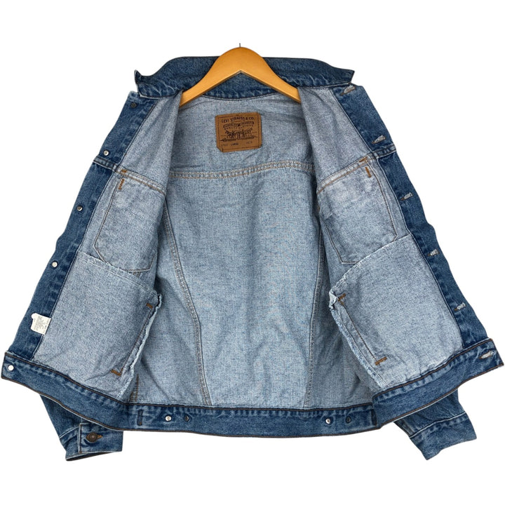 1990'S Levi's 57510-0214 Orange Tab Denim Jacket, Made in USA, Men's Size S (Equivalent), Vintage cotton blue type Vintage Second Hand