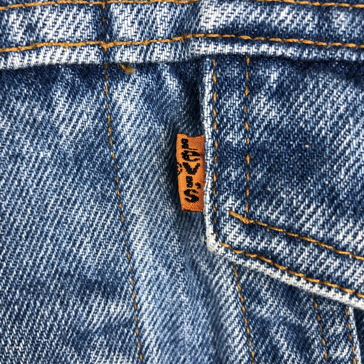 1990'S Levi's 57510-0214 Orange Tab Denim Jacket, Made in USA, Men's Size S (Equivalent), Vintage cotton blue type Vintage Second Hand