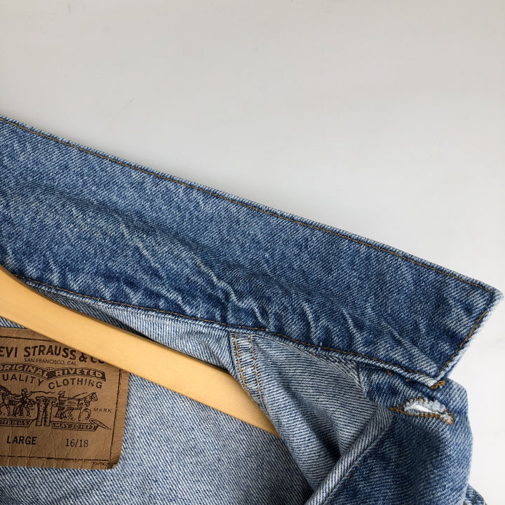 1990'S Levi's 57510-0214 Orange Tab Denim Jacket, Made in USA, Men's Size S (Equivalent), Vintage cotton blue type Vintage Second Hand