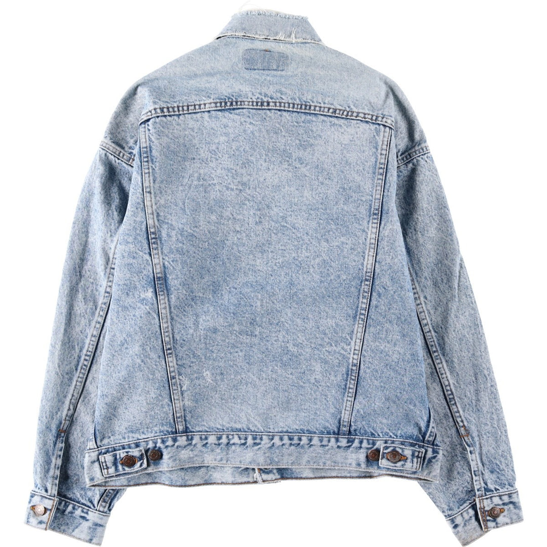 ~90'S Levi's 70507-0219 Chemical Wash Denim Jacket, Made in USA, Men's Size L (Equivalent), Vintage unclear blue type Vintage Second Hand