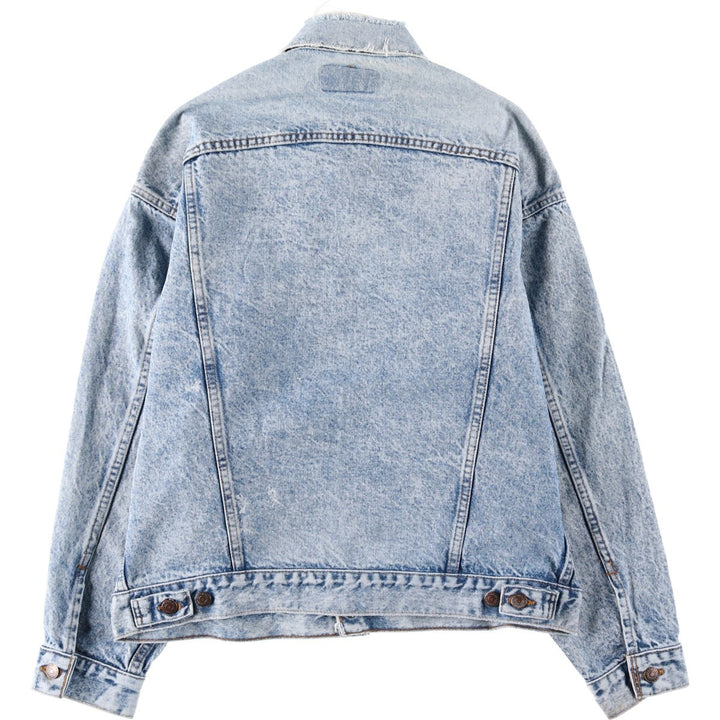 ~90'S Levi's 70507-0219 Chemical Wash Denim Jacket, Made in USA, Men's Size L (Equivalent), Vintage unclear blue type Vintage Second Hand