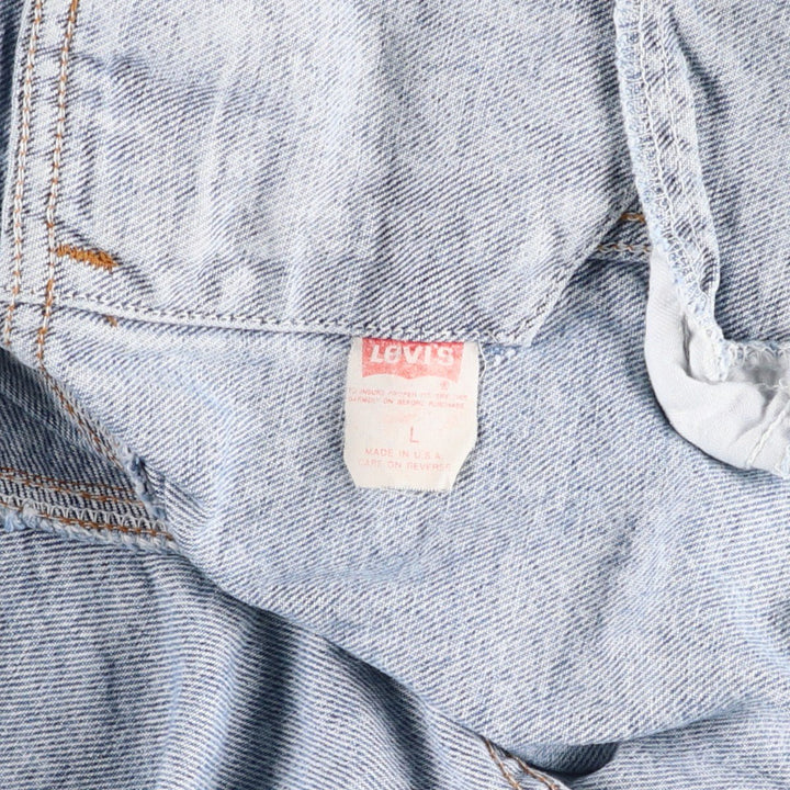~90'S Levi's 70507-0219 Chemical Wash Denim Jacket, Made in USA, Men's Size L (Equivalent), Vintage unclear blue type Vintage Second Hand