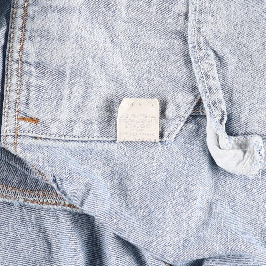 ~90'S Levi's 70507-0219 Chemical Wash Denim Jacket, Made in USA, Men's Size L (Equivalent), Vintage unclear blue type Vintage Second Hand