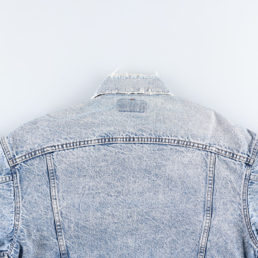 ~90'S Levi's 70507-0219 Chemical Wash Denim Jacket, Made in USA, Men's Size L (Equivalent), Vintage unclear blue type Vintage Second Hand