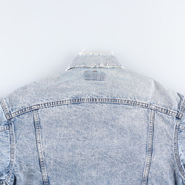 ~90'S Levi's 70507-0219 Chemical Wash Denim Jacket, Made in USA, Men's Size L (Equivalent), Vintage unclear blue type Vintage Second Hand