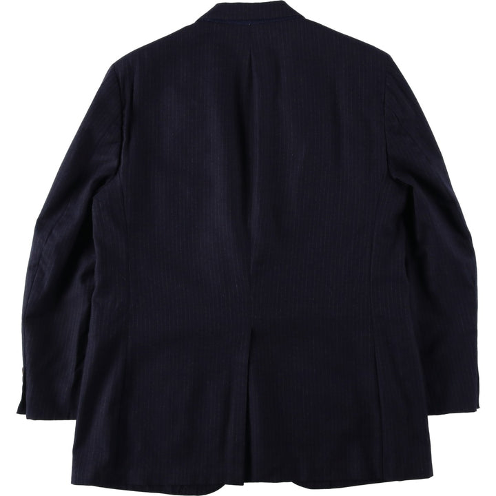 Bill Blass Stripe Pattern Wool Tailored Jacket, Men's Size M (approx.) wool navy blue type Vintage Second Hand