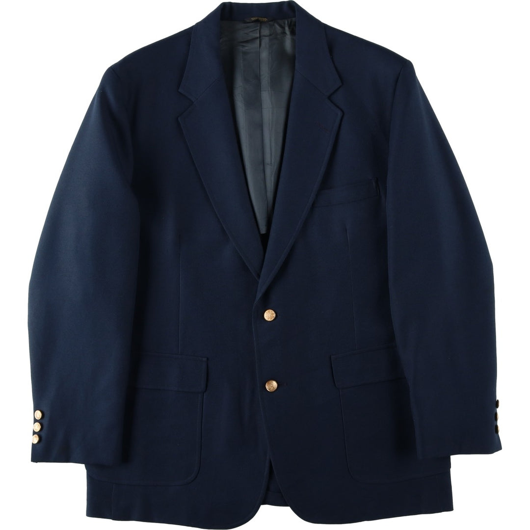 Kahn's Navy Blazer Tailored Jacket, Made in USA, Men's Size L (approx.) unclear navy blue type Vintage Second Hand
