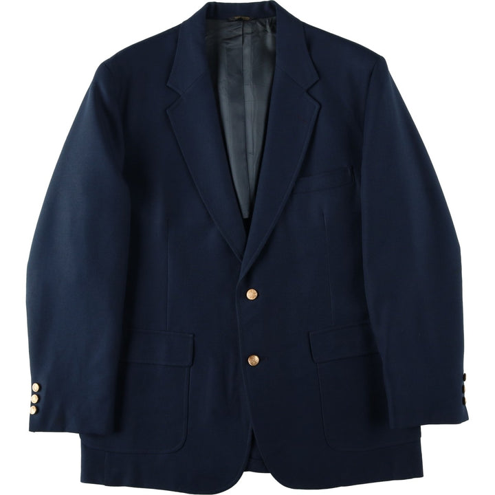 Kahn's Navy Blazer Tailored Jacket, Made in USA, Men's Size L (approx.) unclear navy blue type Vintage Second Hand