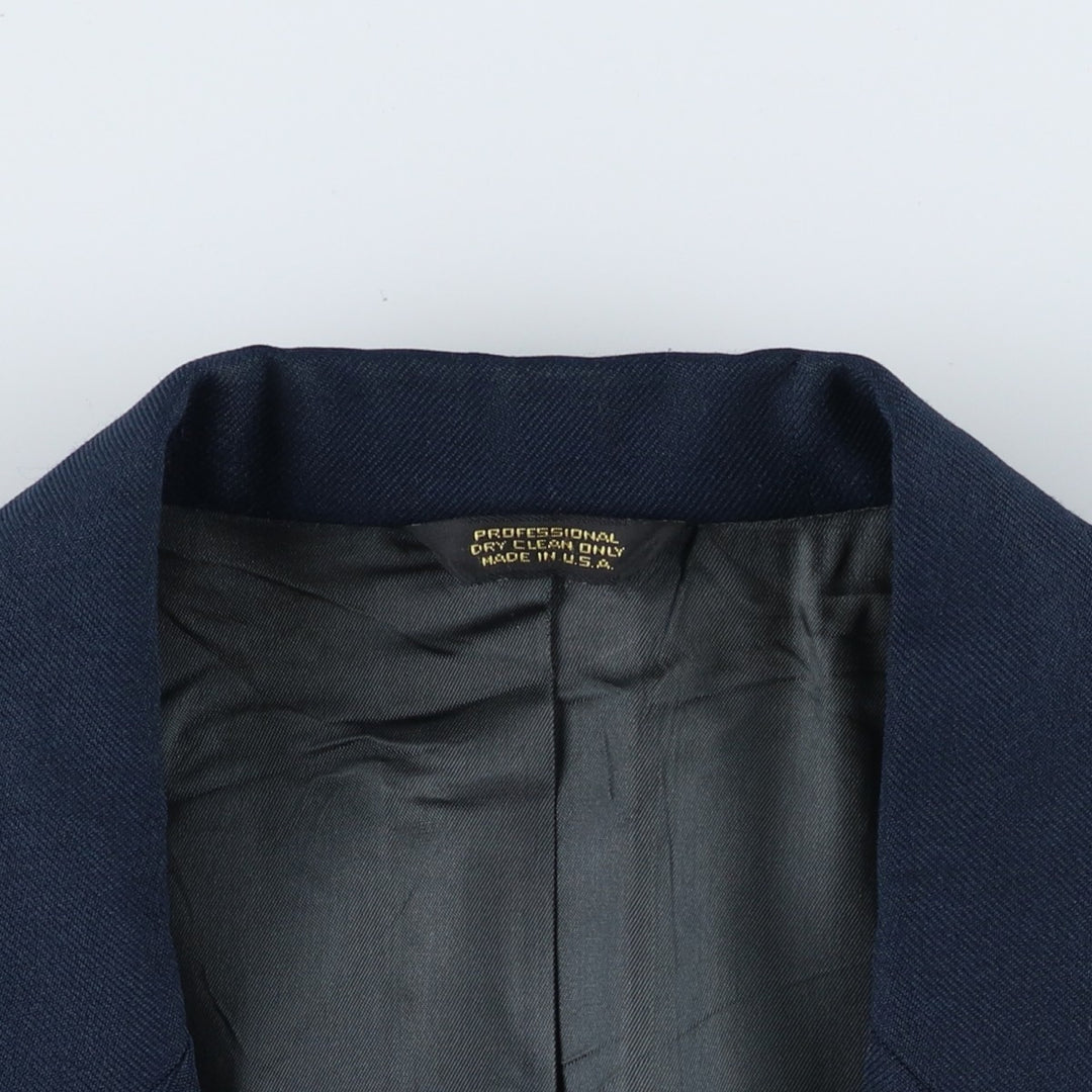 Kahn's Navy Blazer Tailored Jacket, Made in USA, Men's Size L (approx.) unclear navy blue type Vintage Second Hand