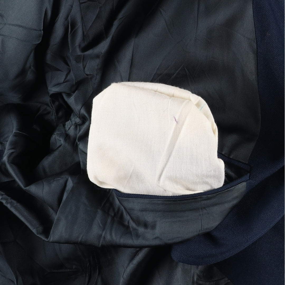 Kahn's Navy Blazer Tailored Jacket, Made in USA, Men's Size L (approx.) unclear navy blue type Vintage Second Hand