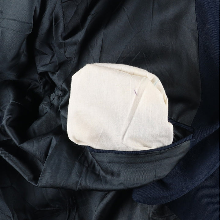 Kahn's Navy Blazer Tailored Jacket, Made in USA, Men's Size L (approx.) unclear navy blue type Vintage Second Hand