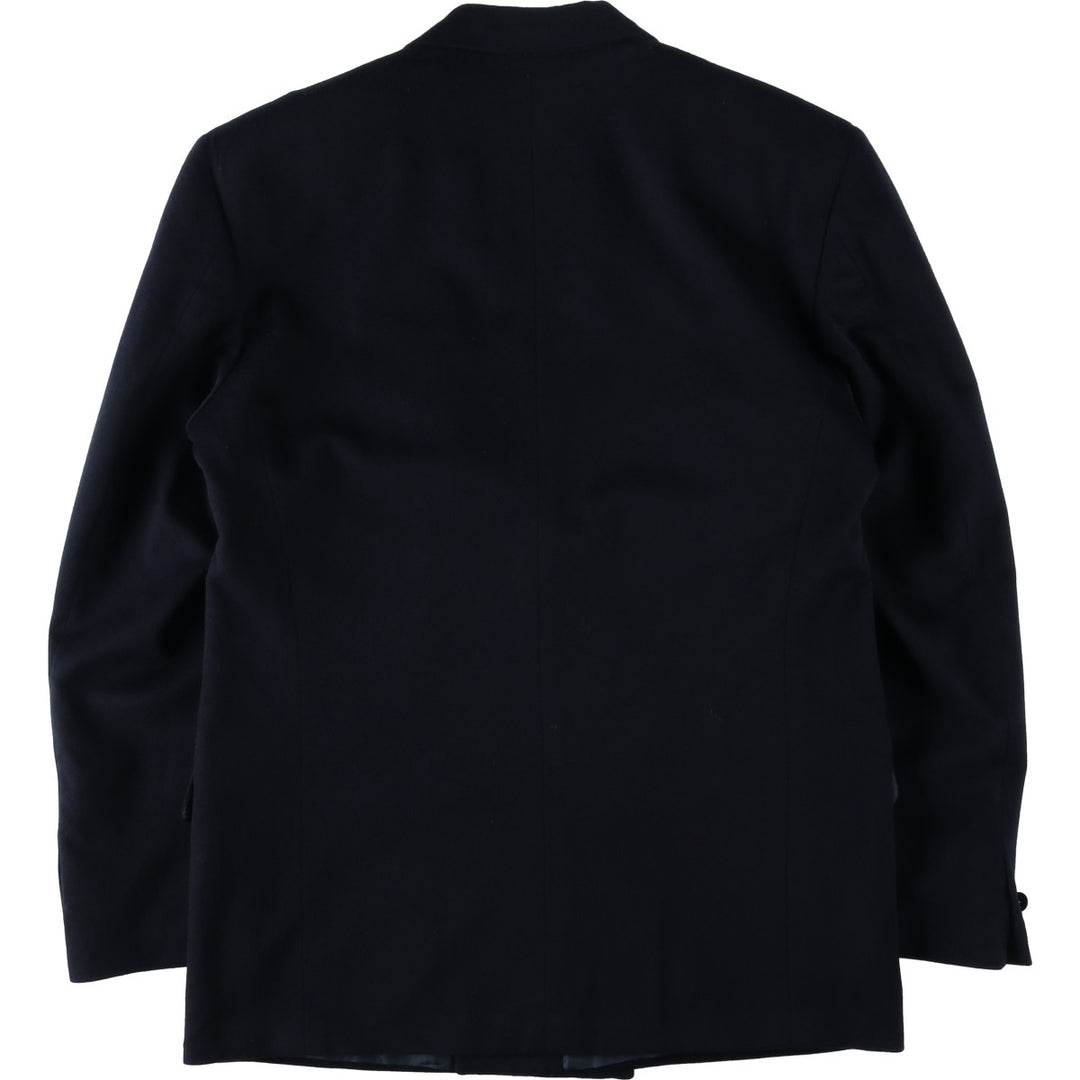 Lucad Altieri Double-breasted Peaked Lapel Wool Tailored Jacket, Made in Italy, Men's Size M (approx.) wool navy blue type Vintage Second Hand