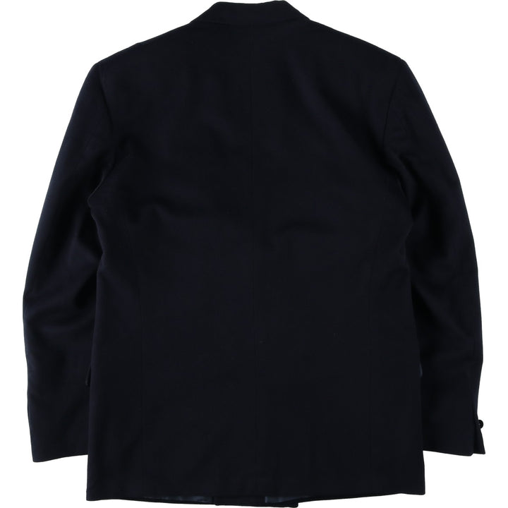 Lucad Altieri Double-breasted Peaked Lapel Wool Tailored Jacket, Made in Italy, Men's Size M (approx.) wool navy blue type Vintage Second Hand