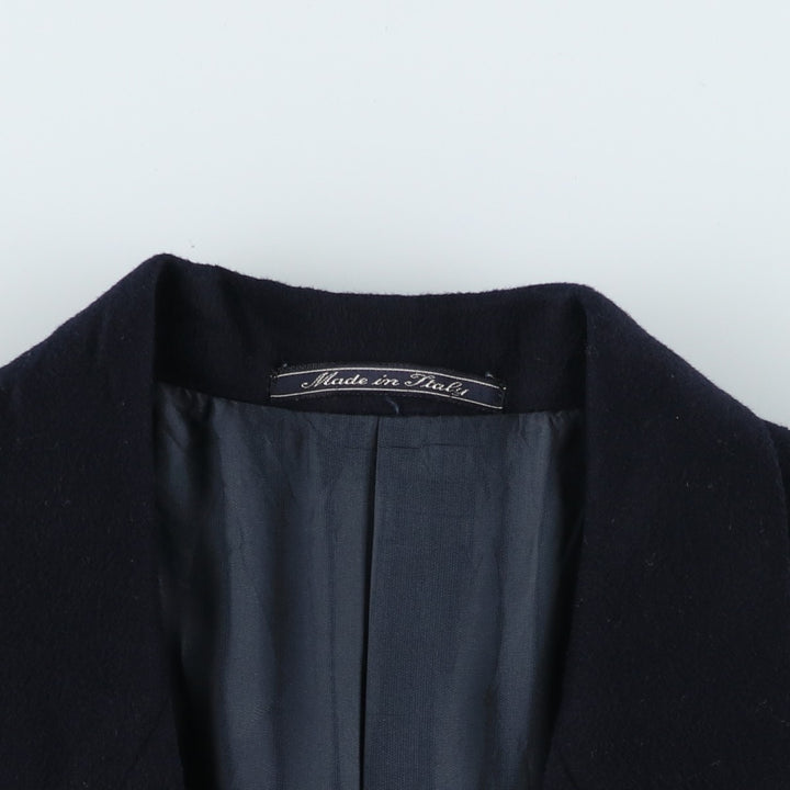 Lucad Altieri Double-breasted Peaked Lapel Wool Tailored Jacket, Made in Italy, Men's Size M (approx.) wool navy blue type Vintage Second Hand