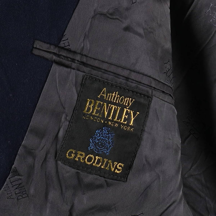 Anthony BENTLEY Navy Blazer Tailored Jacket, Made in USA, Men's Size M (approx.) unclear navy blue type Vintage Second Hand