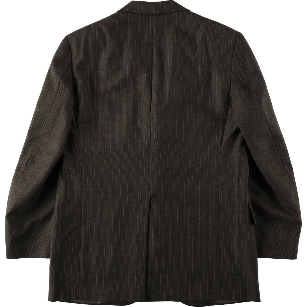 Hickey Freeman Stripe Pattern Wool Tailored Jacket, Men's Size M (Equivalent), Vintage wool brown type Vintage Second Hand
