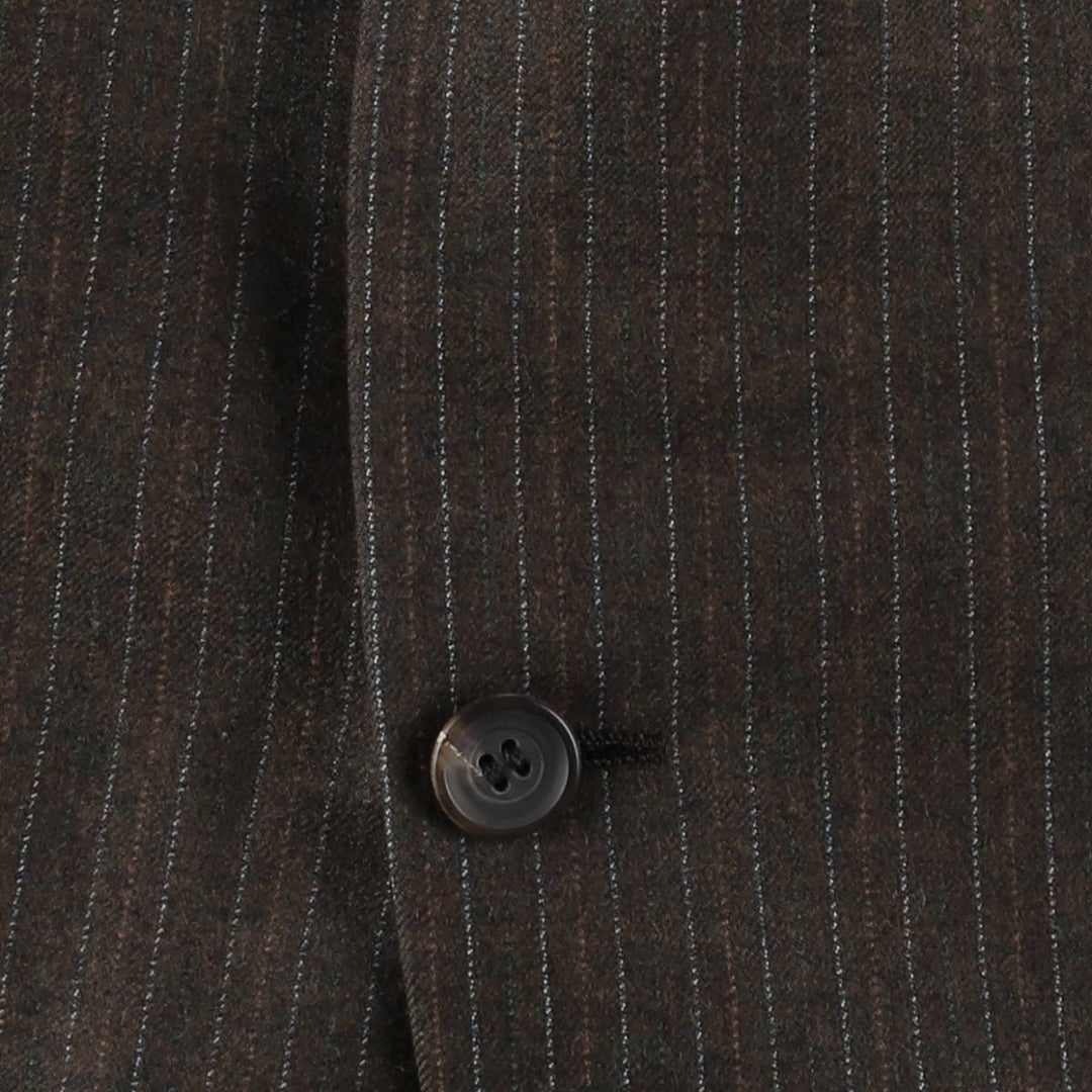 Hickey Freeman Stripe Pattern Wool Tailored Jacket, Men's Size M (Equivalent), Vintage wool brown type Vintage Second Hand