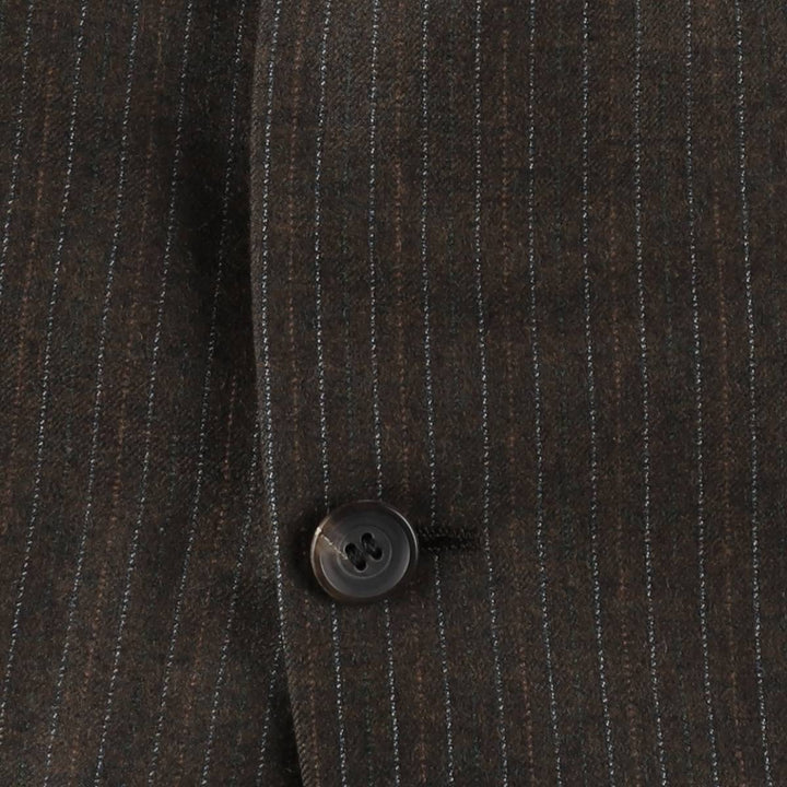 Hickey Freeman Stripe Pattern Wool Tailored Jacket, Men's Size M (Equivalent), Vintage wool brown type Vintage Second Hand